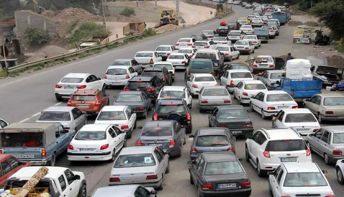 ترافیک سنگین در جاده چالوس و آزادراه تهران شمال