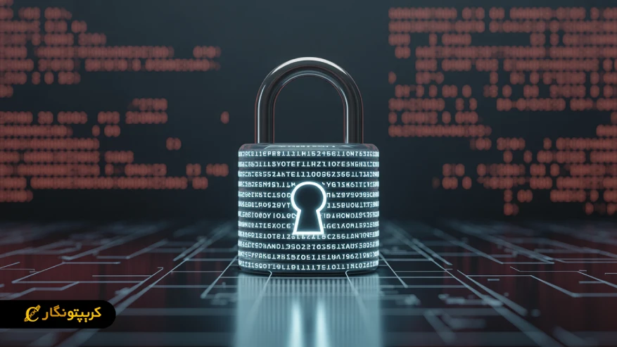 قفل دیجیتالی پوشیده از کد برای اهمیت انتخاب رمز عبور قوی جهت تامین امنیت در متامسک