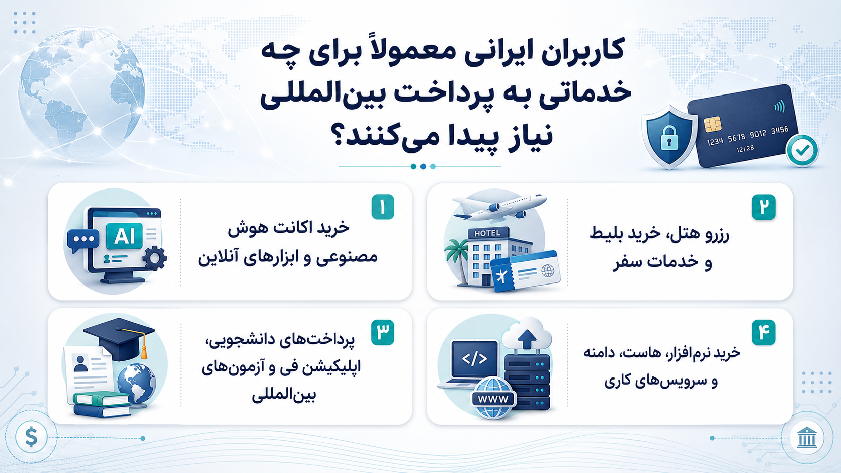 خدمات پرداخت بین المللی برای کاربران ایرانی