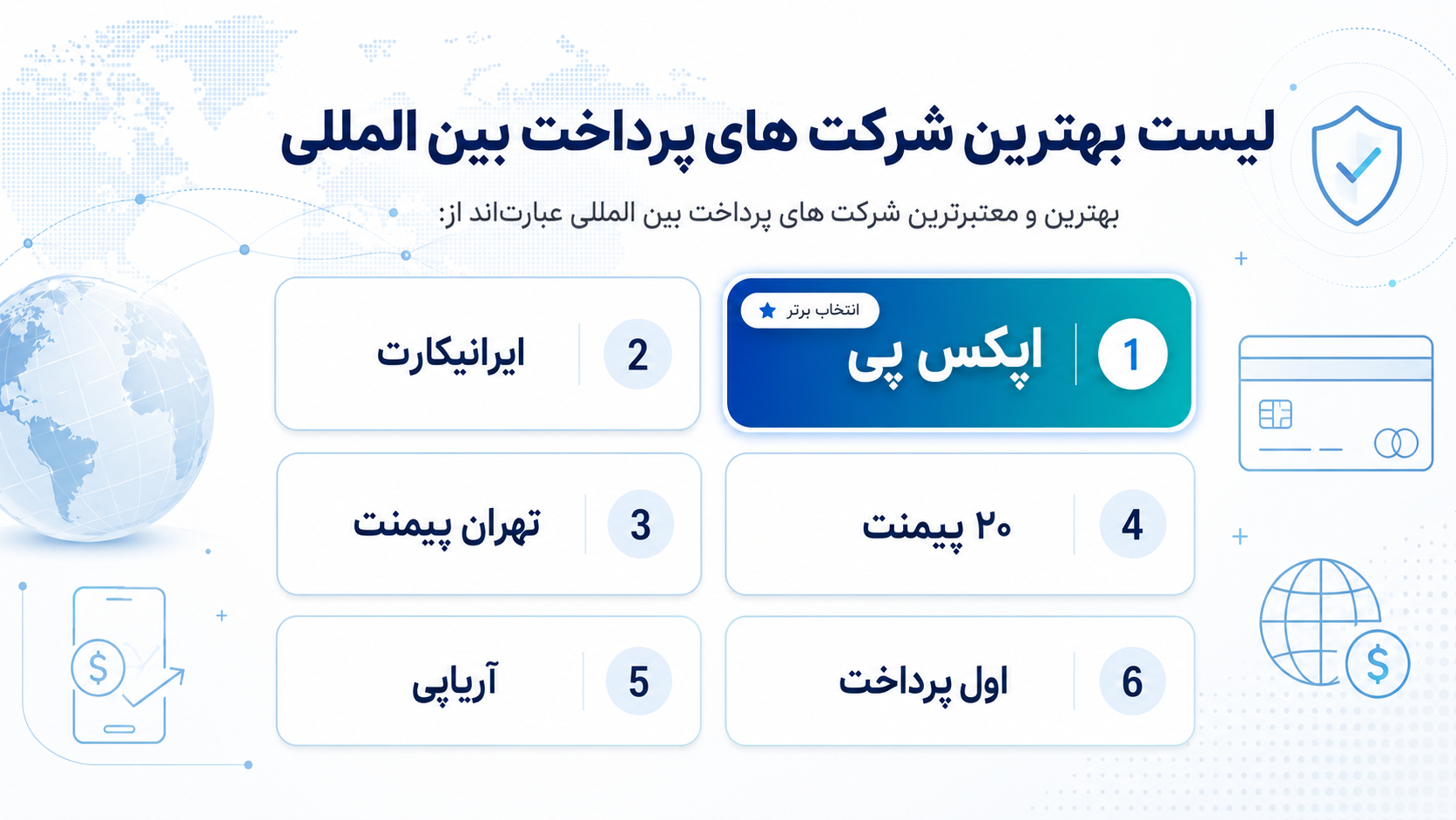 اپکس پی، بهترین سایت خدمات پرداخت بین المللی با کمترین کارمزد