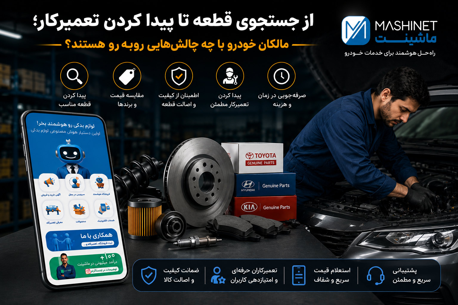 بازار لوازم یدکی در مسیر تازه/ فناوری چگونه هزینه خرید اشتباه را کاهش می دهد؟ قطعات یدکی